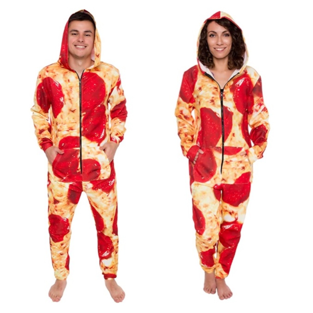 Silver Lily Pizza 🍕 Hooded Jumpsuit